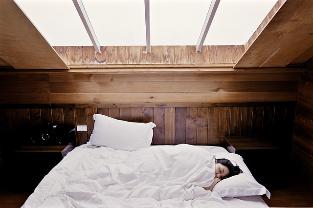 Bed in a small apartment